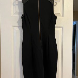 Banana Republic sheath dress with leather accents.